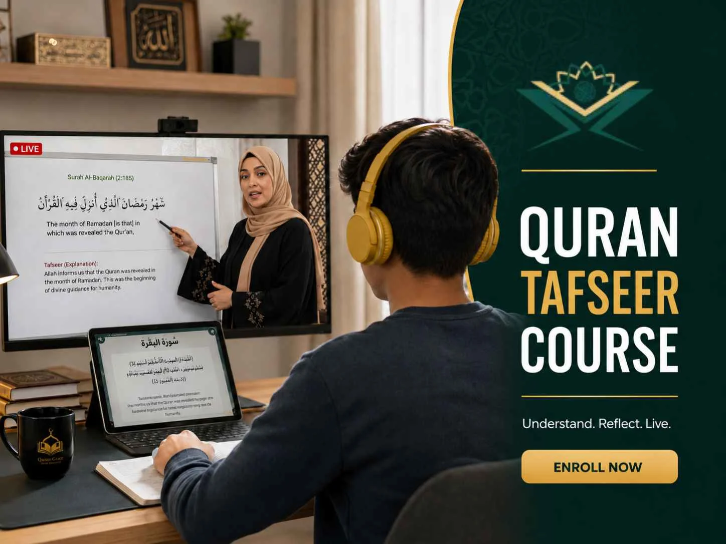 Quran Tafseer course online UK in English and Urdu